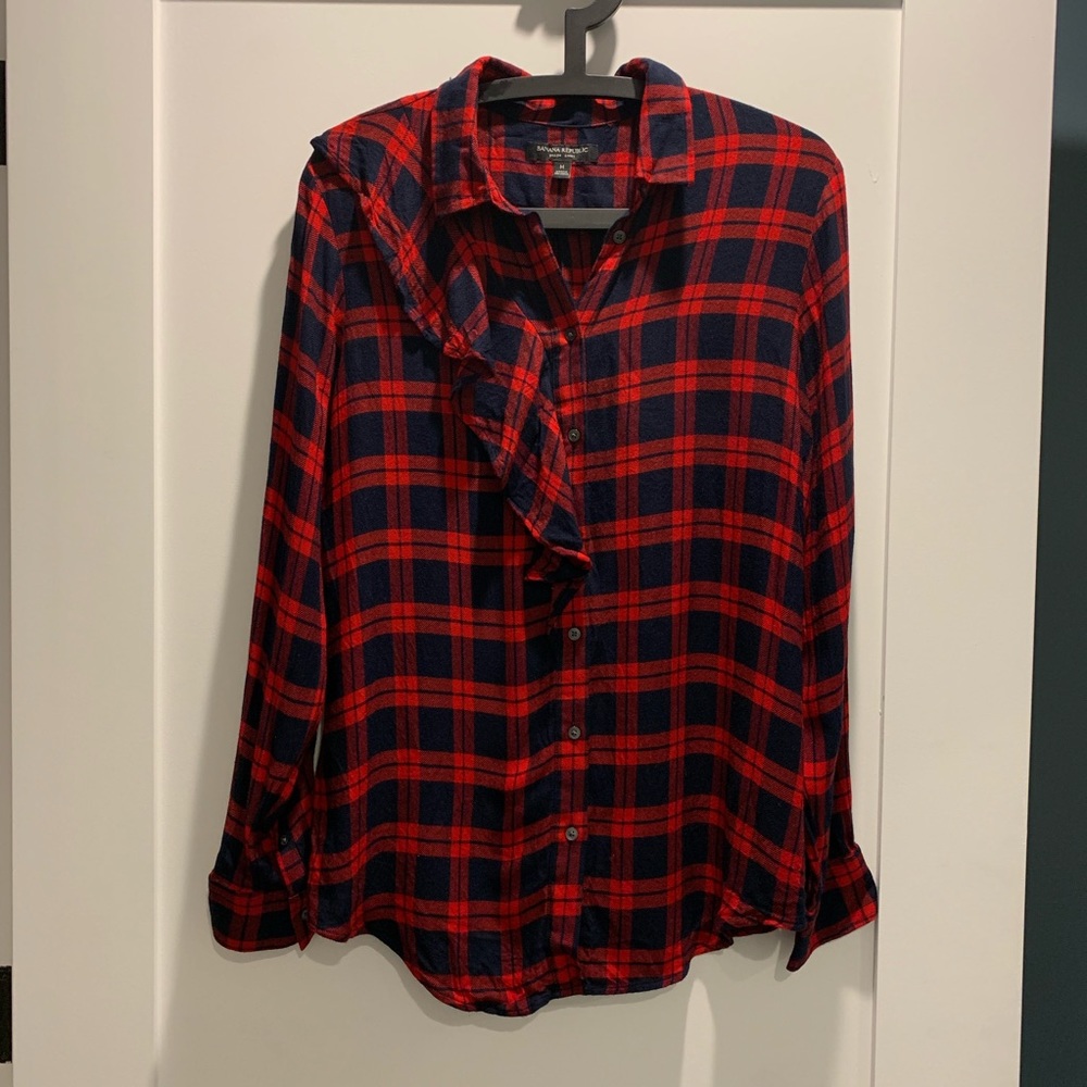 Banana Republic Plaid Blouse